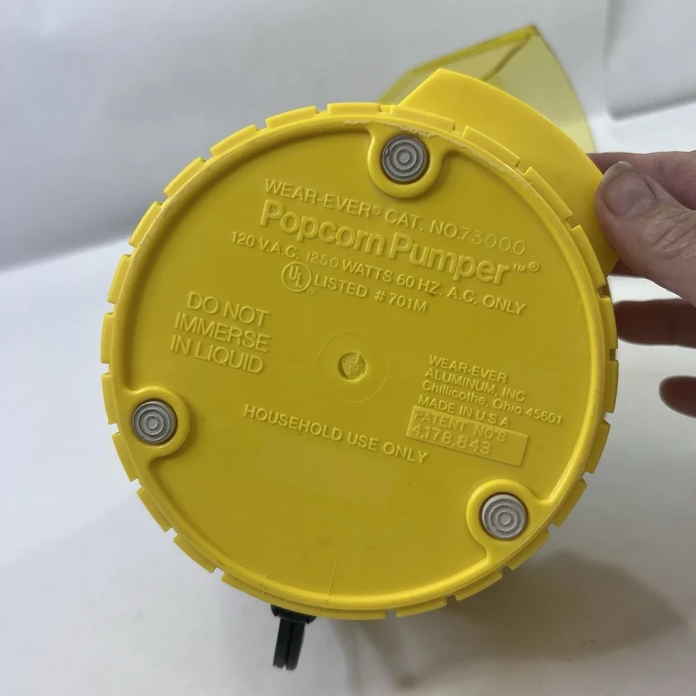 Wear Ever Popcorn Pumper 73000 Hot Air Popper Butter Dish Tested Works